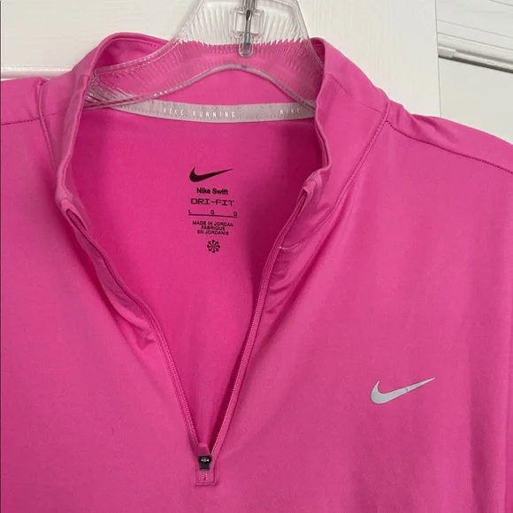 Nike Women's Pink Quarter-Zip Sweatshirt - Picture 2 of 3
